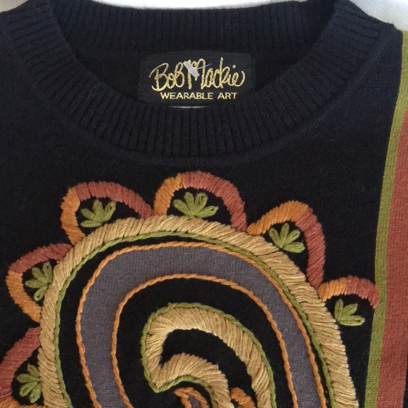 Vintage Bob Mackie (Wearable Art) Retro Sweater - Picture 2 of 6